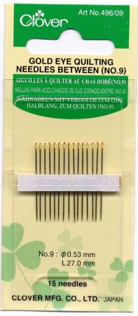 Gold Eye Between / Quilting Needles Size 9 15ct