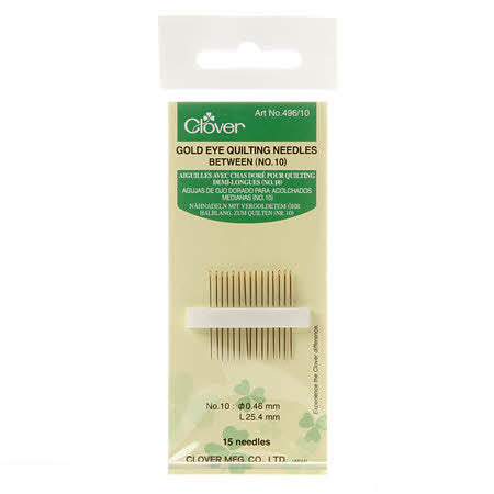 Gold Eye Between/Quilting Needles Size 10 15ct