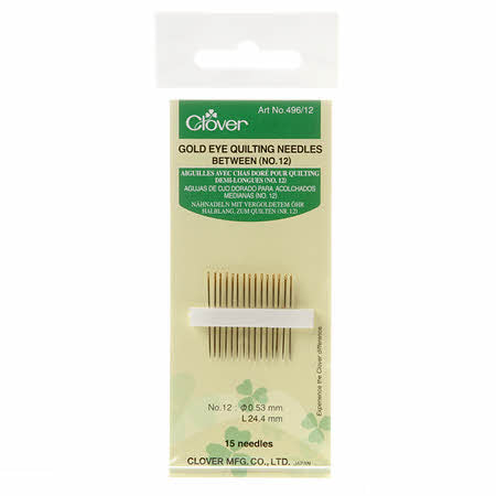 Gold Eye Between / Quilting Needles Size 12 15ct