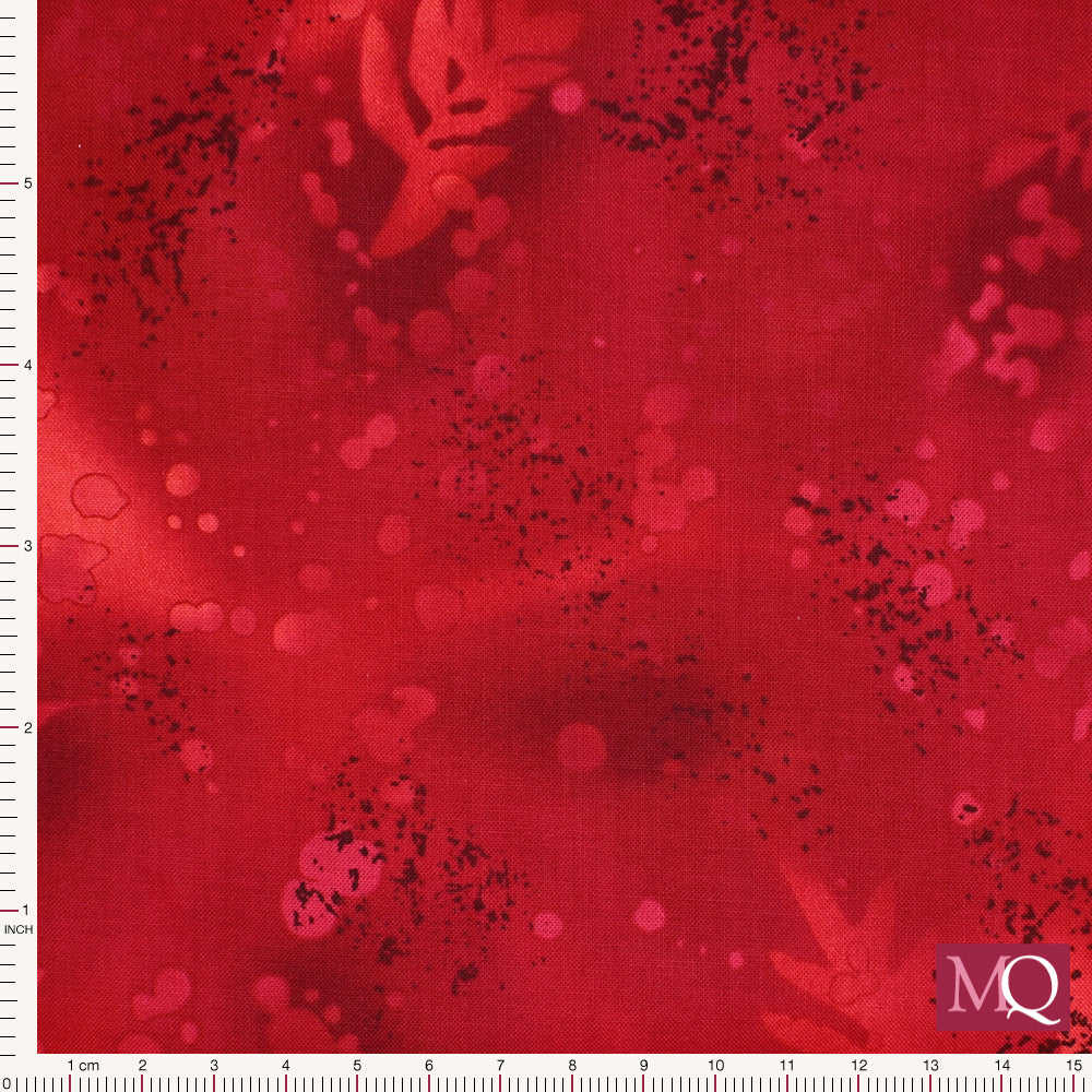 Fossil Fern by Benartex True Red 528-49