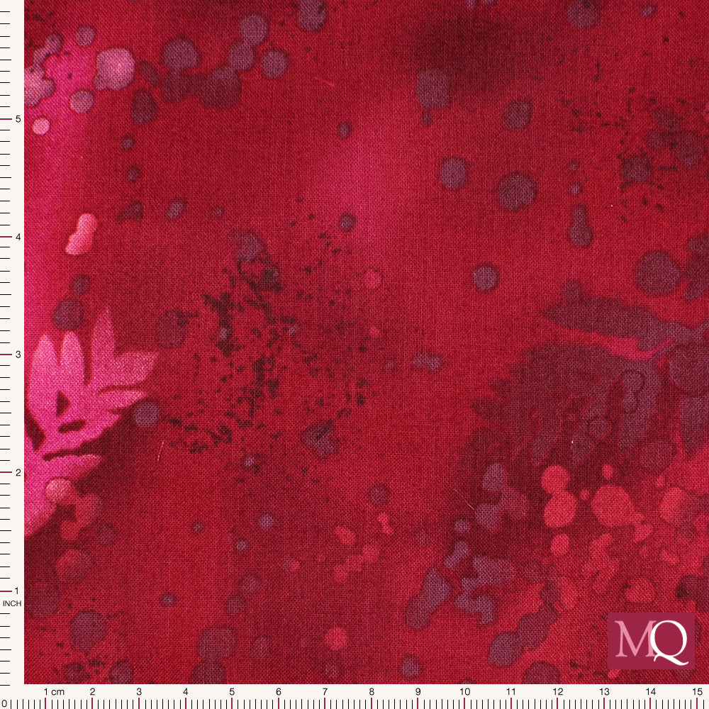 Fossil Fern by Benartex Red Peony 528-50