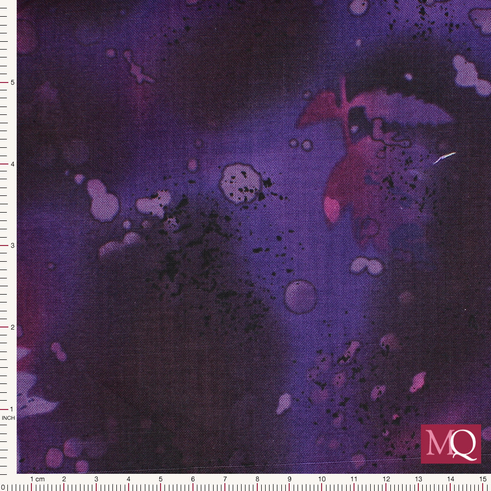 Fossil Fern by Benartex Black Amethyst 528-55