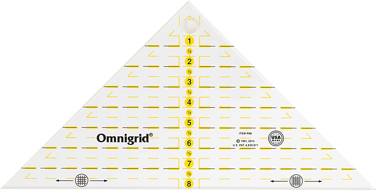 Prym Quick Triangle with inch scale for 1/4 squares up to 8" x 1"