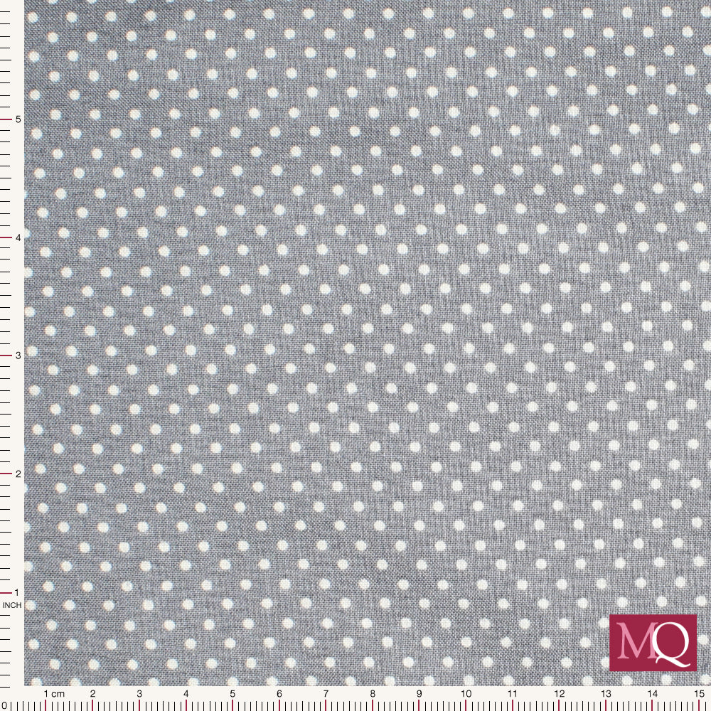 Makower White Spot - Steel Grey 830-S5 - £1.00/10cm