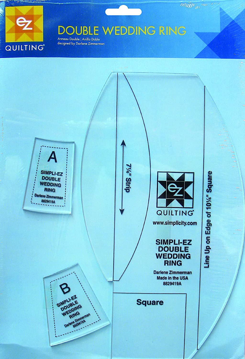 EZ Quilting Double Wedding Ring Acrylic Template