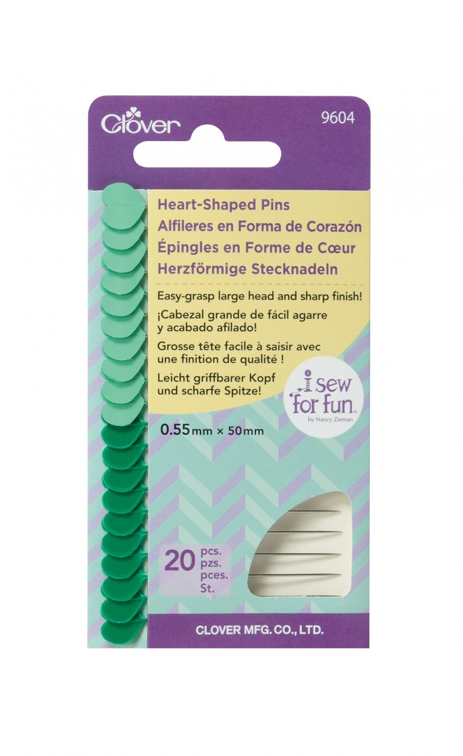 I Sew For Fun Heart Shaped Pins # 9604CV