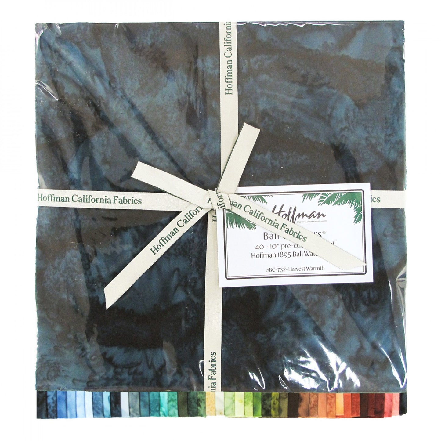 Bali Crackers - 10" pre-cut squares of Hoffman 1895 Bali Watercolors - Harvest Warmth