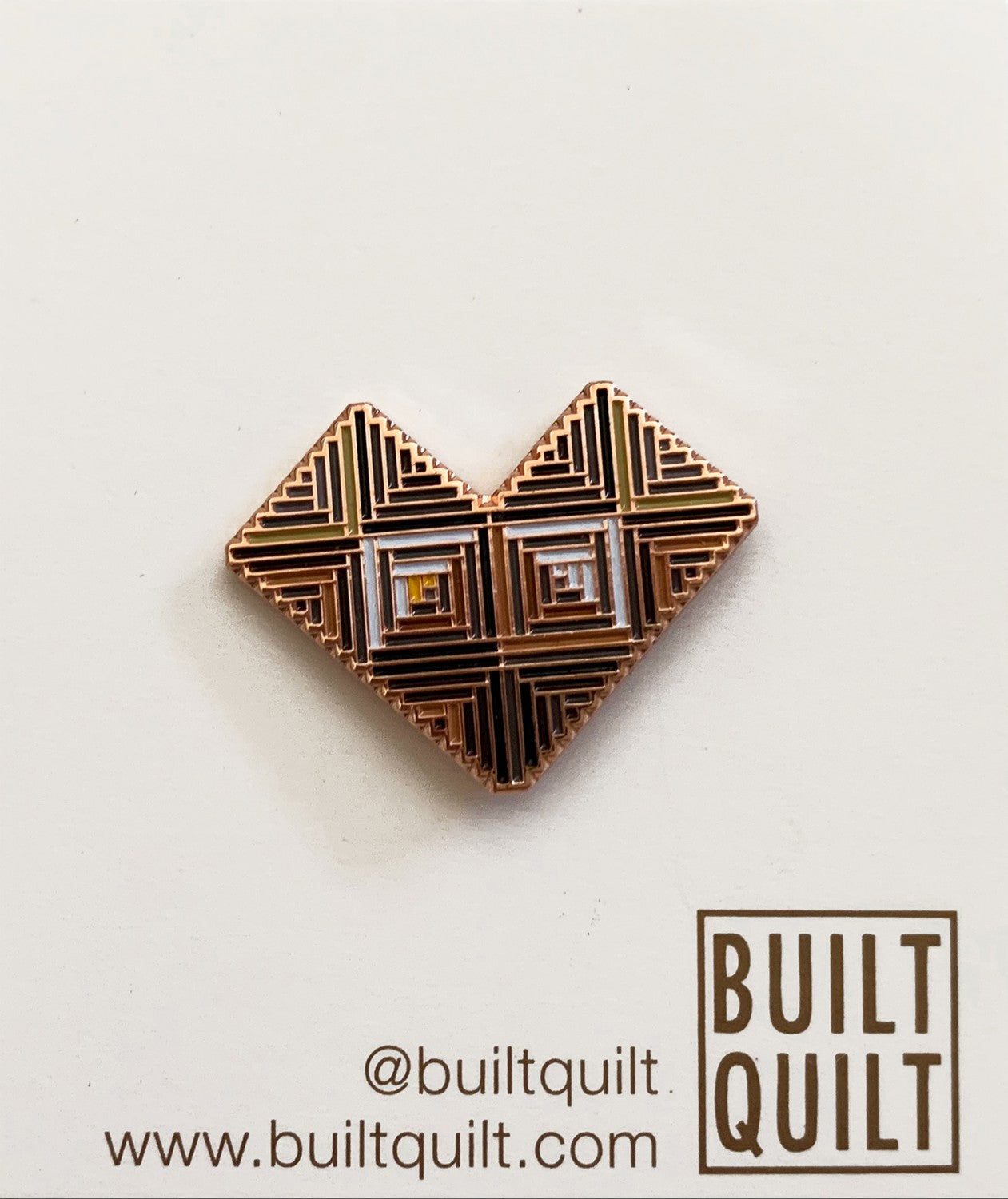 Log Cabin Heart Enamel Pin # BQ-EP05