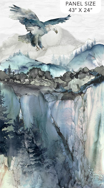 Soar Panel by Deborah Edwards & Melanie Samara for Northcott - Moody Blues