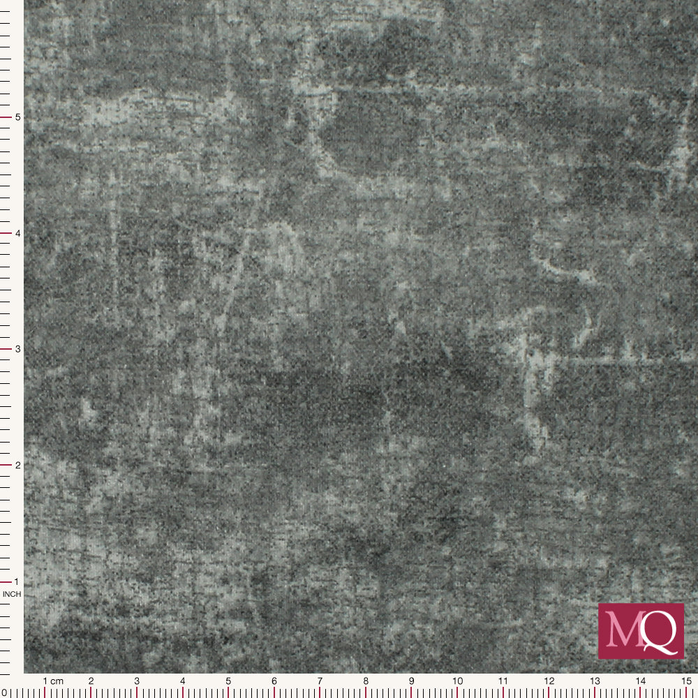 Soft brushed cotton quilting fabric with textured grey tonal allover print