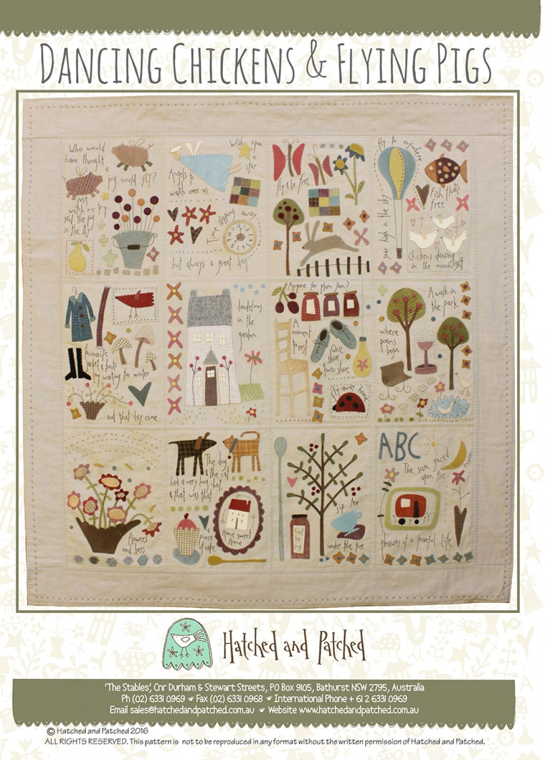 Dancing Chickens & Flying Pigs by Anni Downs of Hatched and Patched