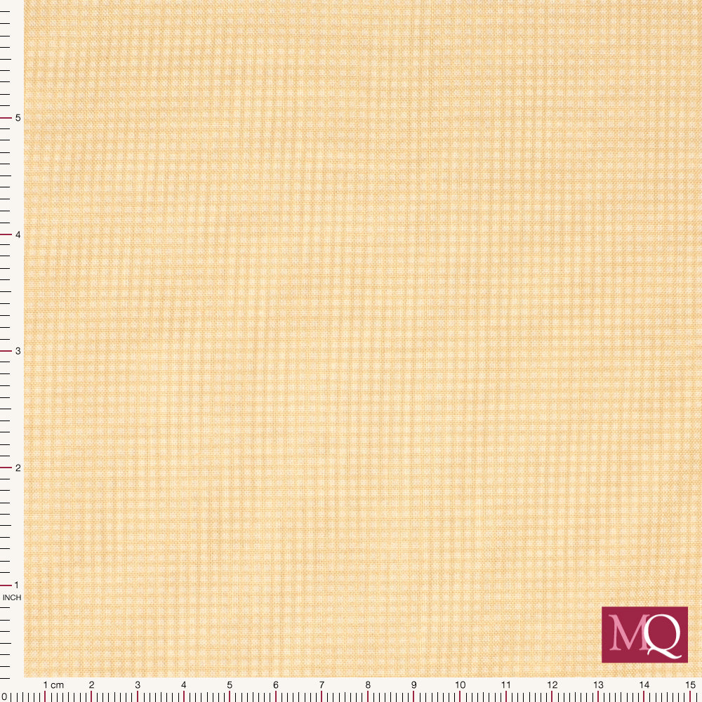 Cotton quilting fabric with pale orange tiny gingham effect