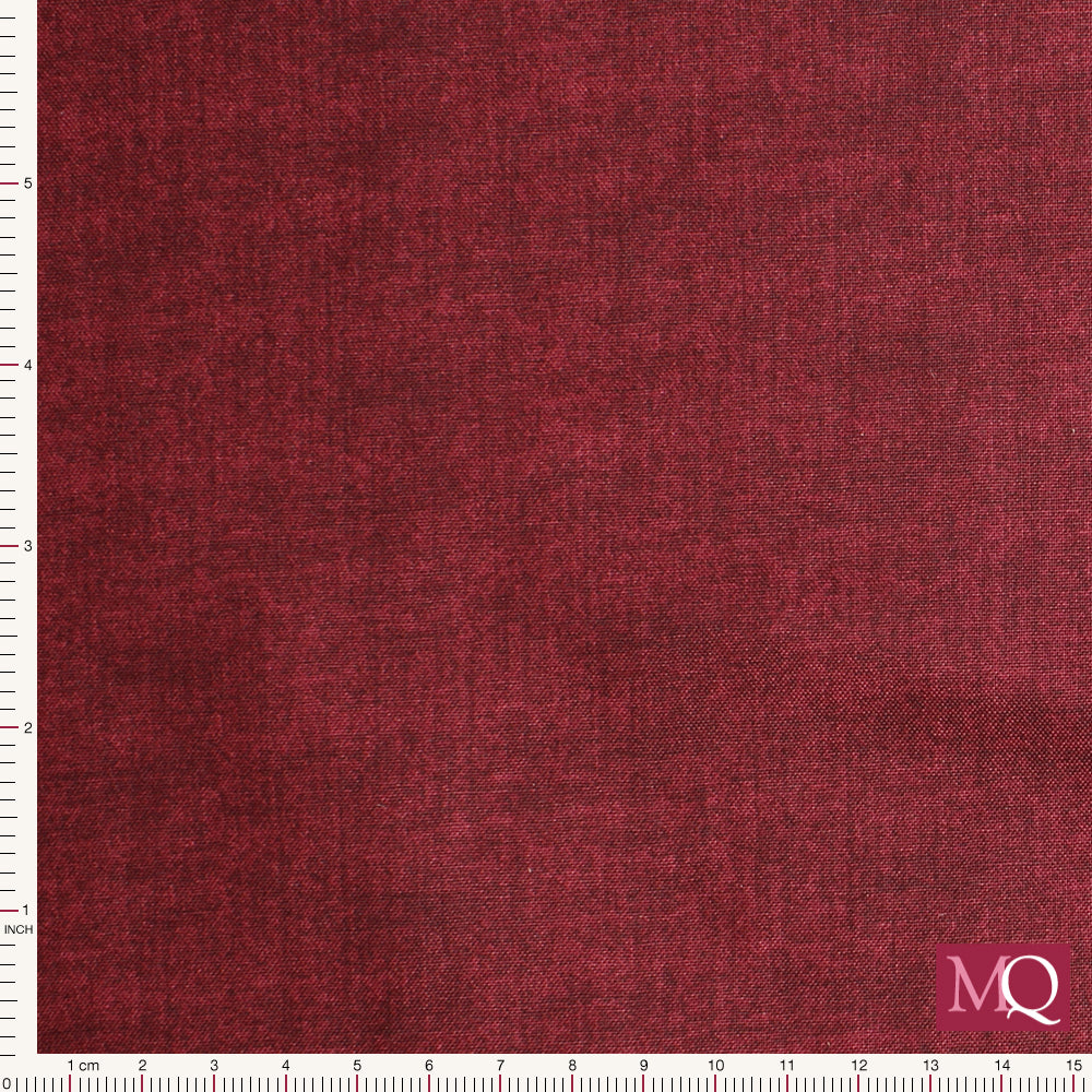 Linen Texture by Makower - Burgundy