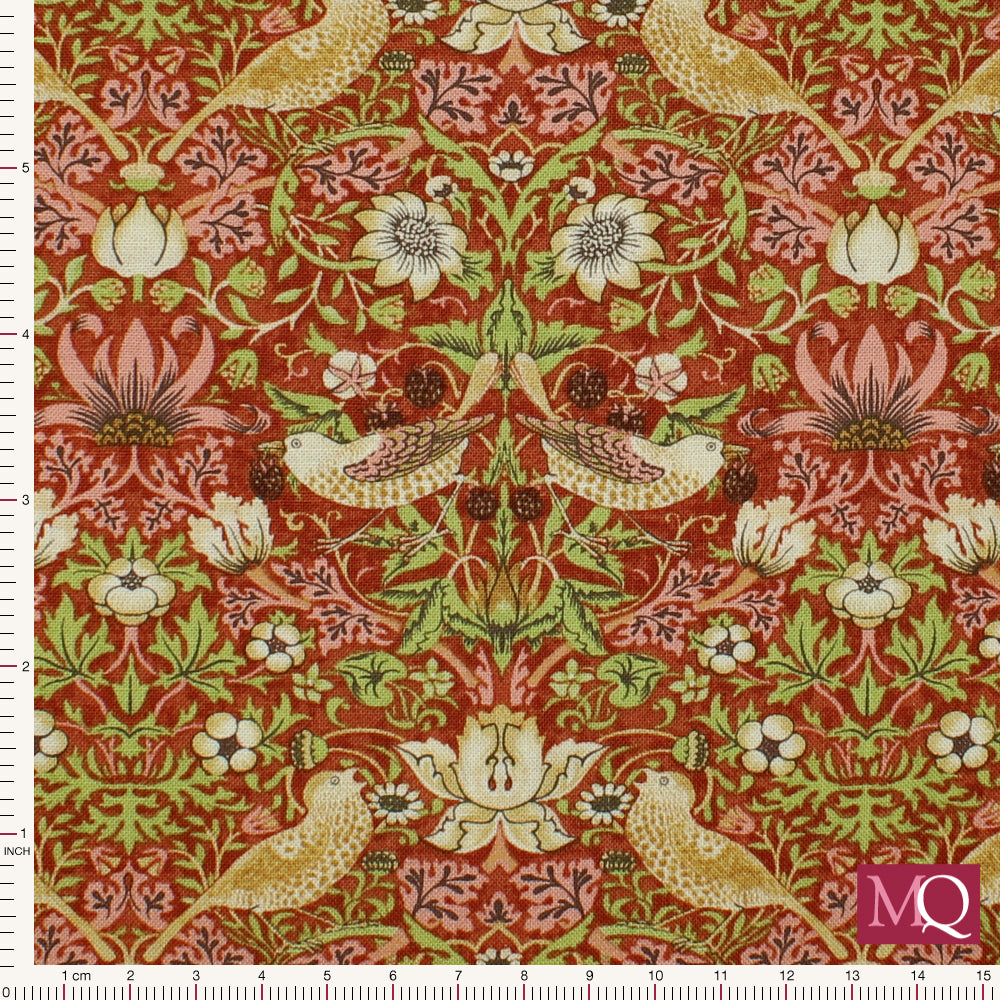 Morris & Co by Free Spirit - Thameside Mini Strawberry Thief Apple