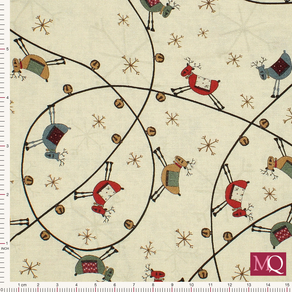 3 Wise Penguins by Lynette Anderson for Nutex - Jolly Reindeer Cream