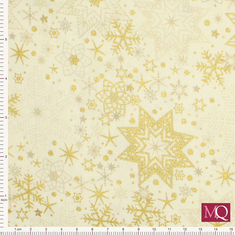 Star Sprinkle by Stof - Cream Snowflakes