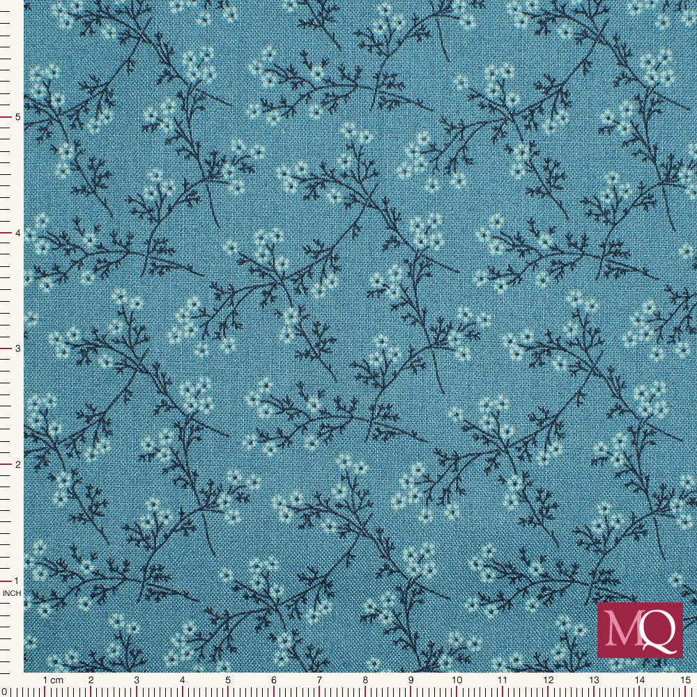 Blue Escape by Makower - Blue Stems