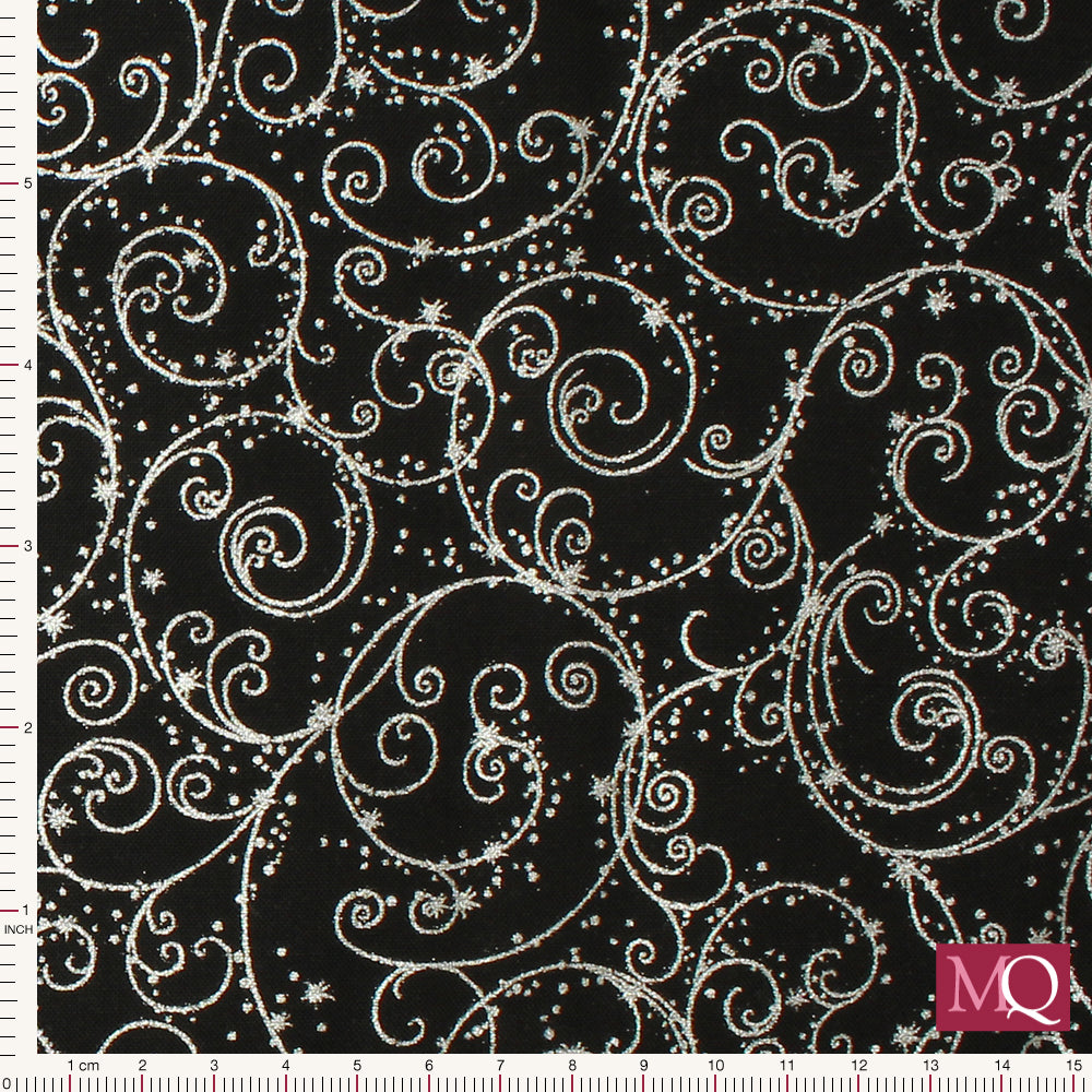 Holiday Flourish 14 by Robert Kaufman - Onyx 19924-181 £14/metre