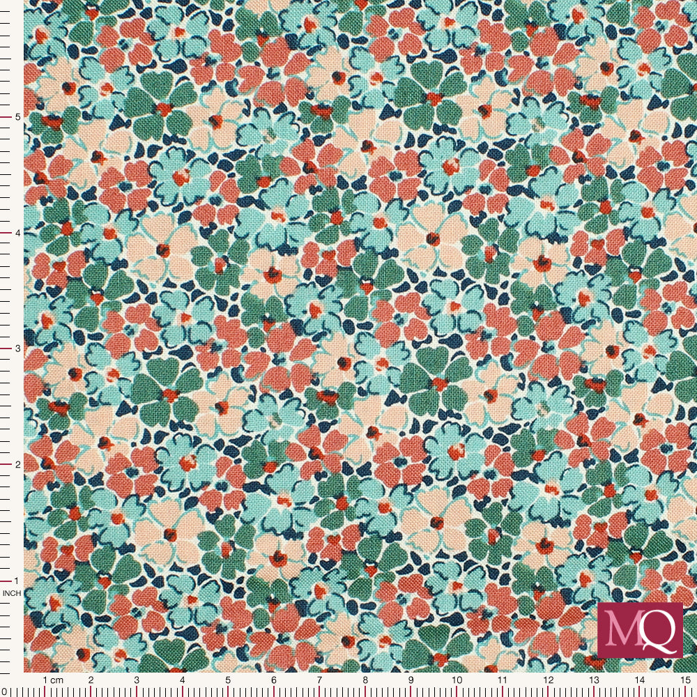 Liberty -Flower Show - Winter - Primula Posey 04775735C - £14.00 metre