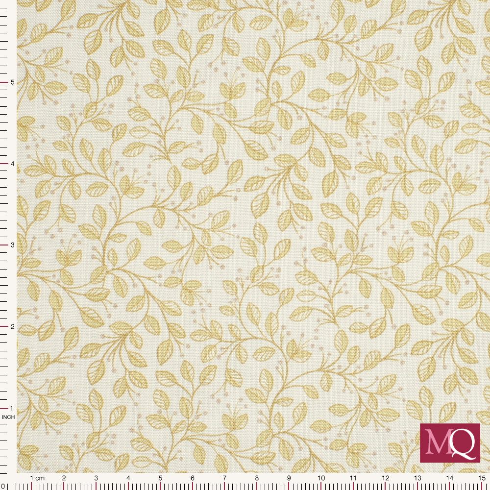 Honey Bee by Lewis and Irene - Cream Leaves