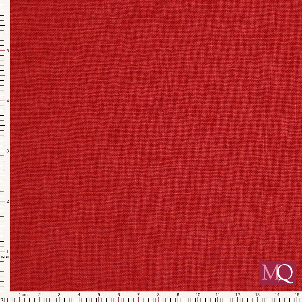Linen/Cotton Solid Dye by Makower - 1000-LCR6 - Red - £1.40/10cm