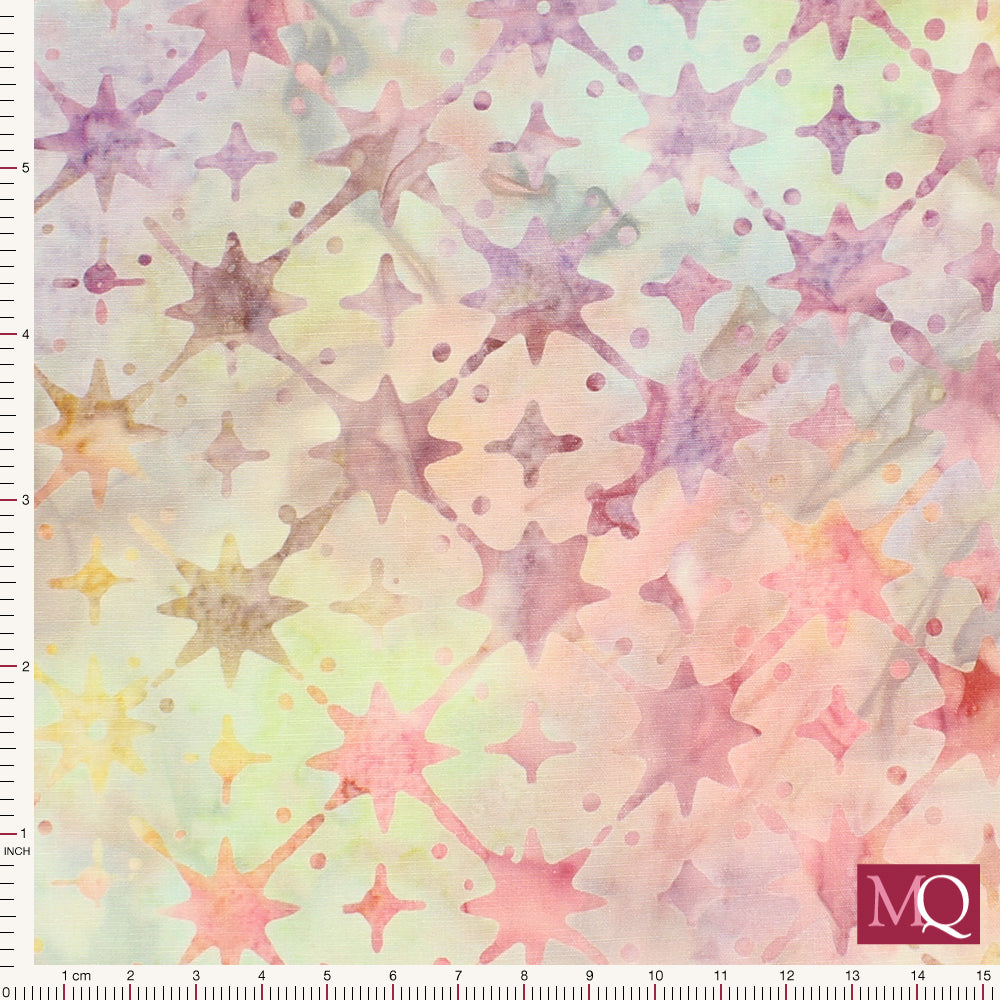 Multi Star Grid Batik by Wilmington Prints - 22254-346 £14/metre