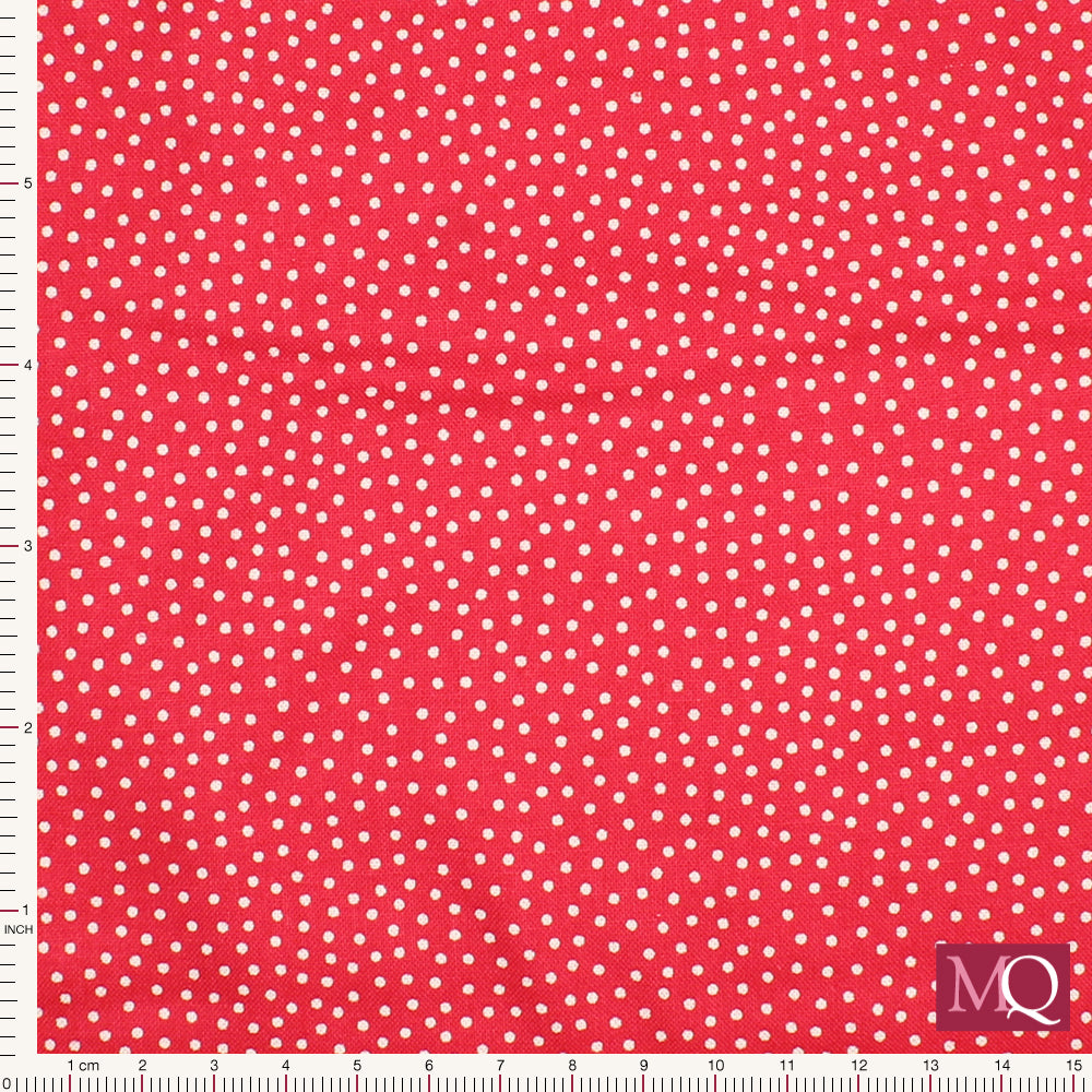 Makower NEW Freckle Dot 9436/R Red -£1.10/10cm £11m
