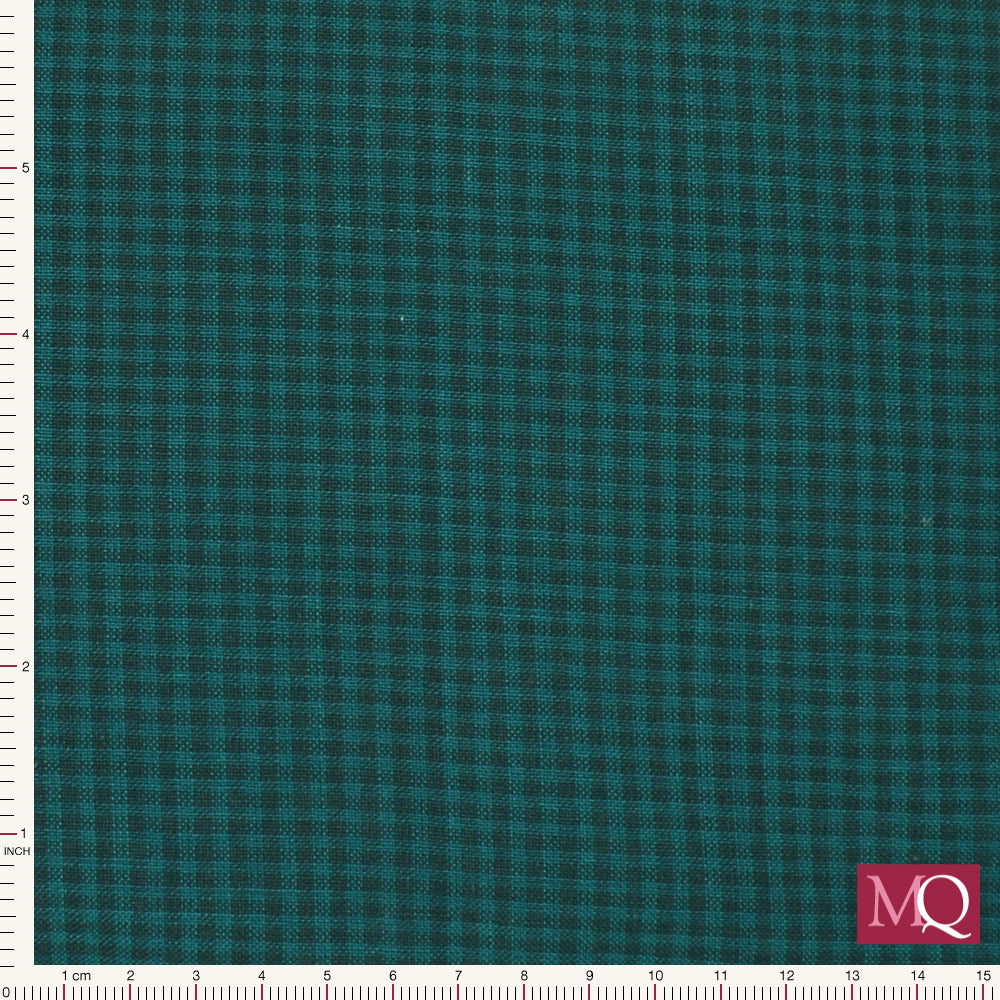 Woven Check by Littondale - Green/Black 66094-59 - £14/metre
