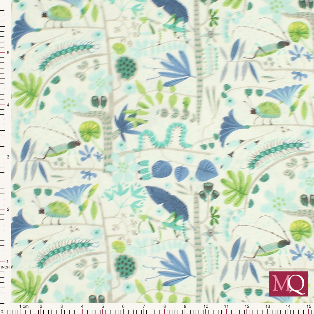 Jungle Jive by Asa Gilland for Clothworks White Y3113-1 Remnant