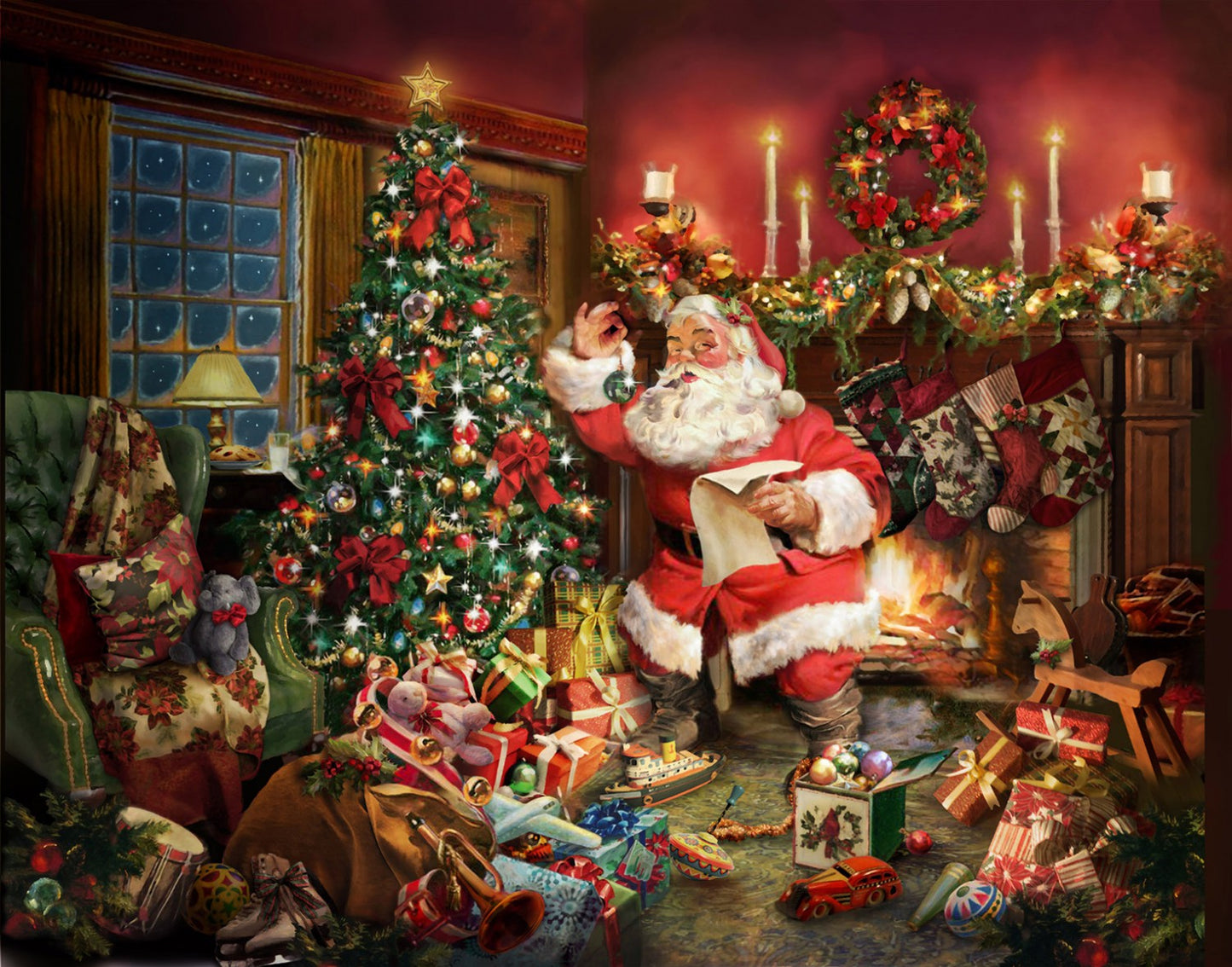 Christmas Santa Claus Panel 36in # Q4454H-161 Ol St Nick.