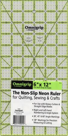 Omnigrid Omnigrip Neon Ruler 6in x 12in # RN12