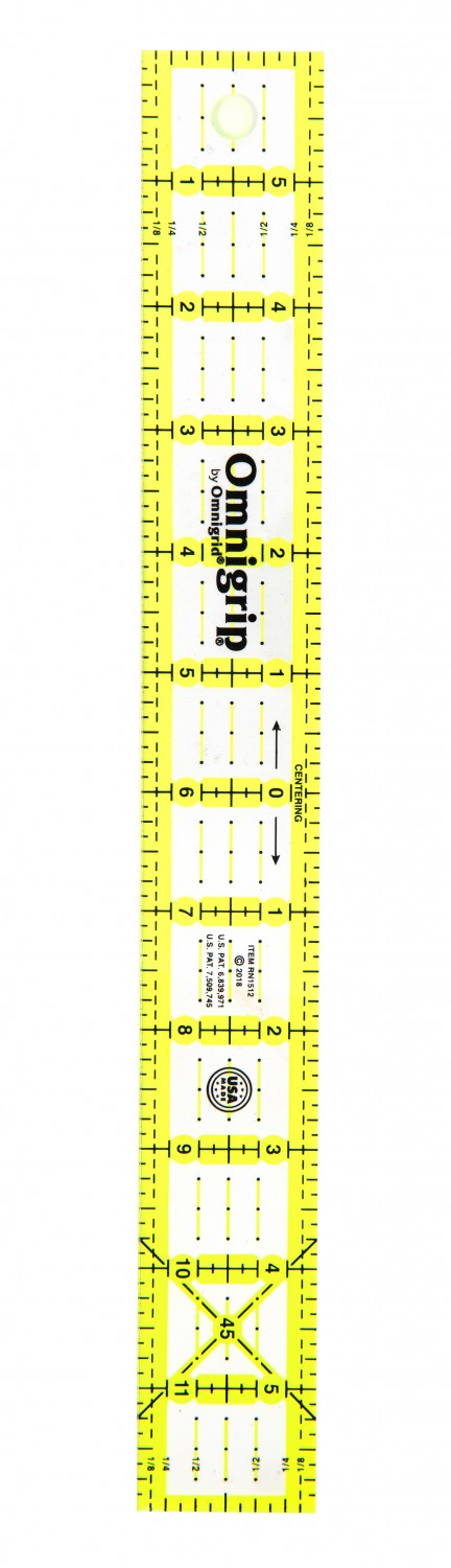 Omnigrip Neon Ruler 1.5in x 12.in # RN1512