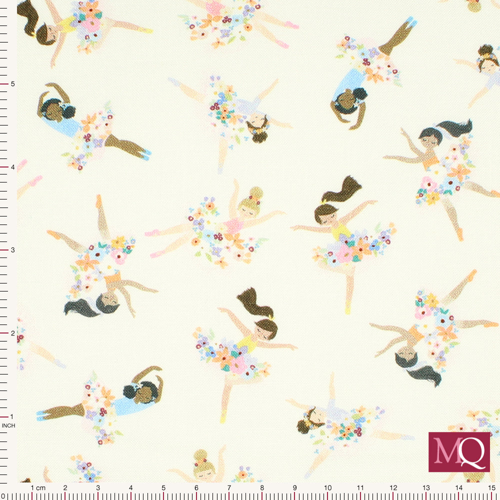 Return of the Jete by Dear Stella - Pink Dancers on White