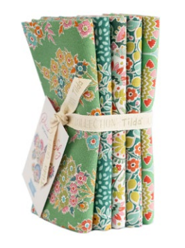 Pie in the Sky Fat Quarter Bundle -by Tilda - Green/Pink