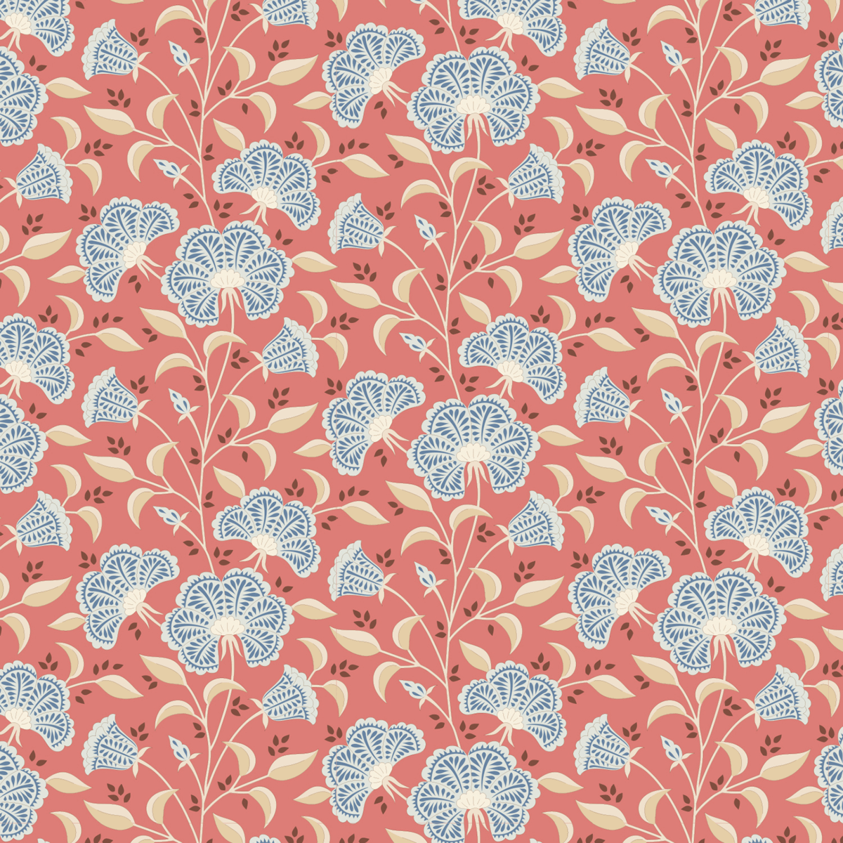 Windy Days by Tilda - Stormy Coral TD100349 Reduced NOW £10m