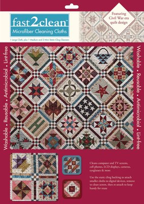 Fast2clean Civil War Sampler Quilt Microfiber Cleaning Cloths