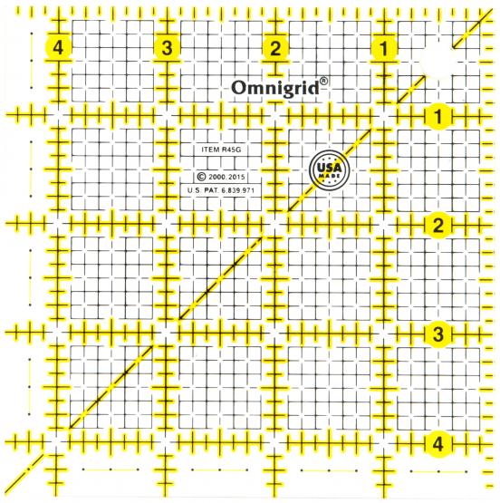 Omnigrid 4.5" x 4.5" Ruler - R45G