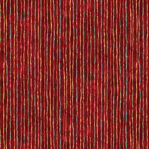 12 Days of Christmas  by Nancy Halvorsen  for Benartex - Shimmer Red