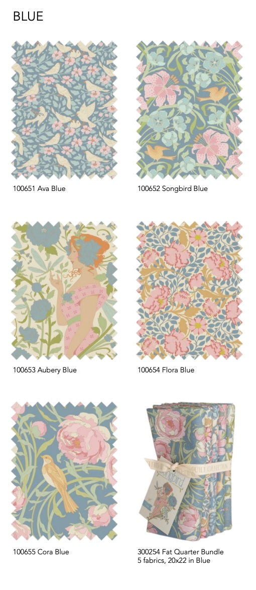 Fat Quarter Bundle - Tilda Songbird - Blue