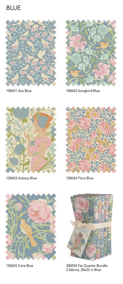 Fat Quarter Bundle - Tilda Songbird - Blue