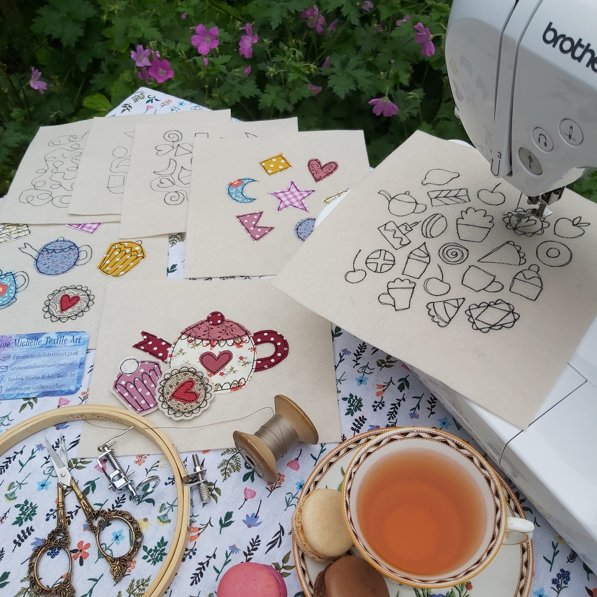 16/03/27 An Introduction to Freemotion Embroidery and Applique with Caroline Michelle 10.00 -4.00pm  Sewing machine needed