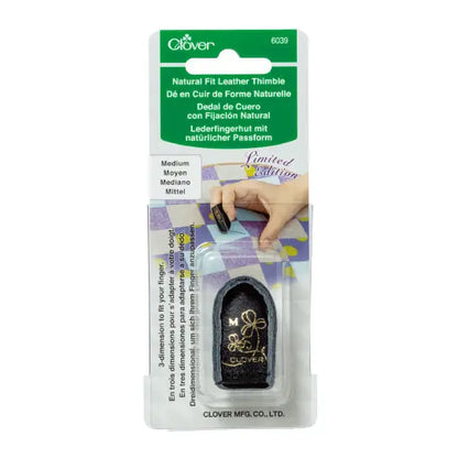 Clover Natural Fit Leather  Thimble (Medium) - 6039