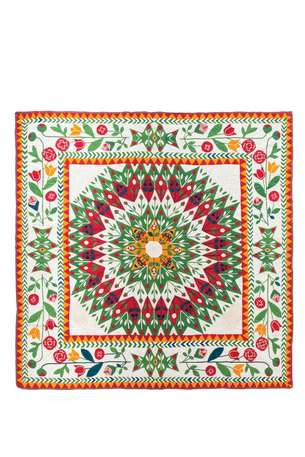 2024 Wall Calendar Red & Green Antique Quilts from the Poos Collection