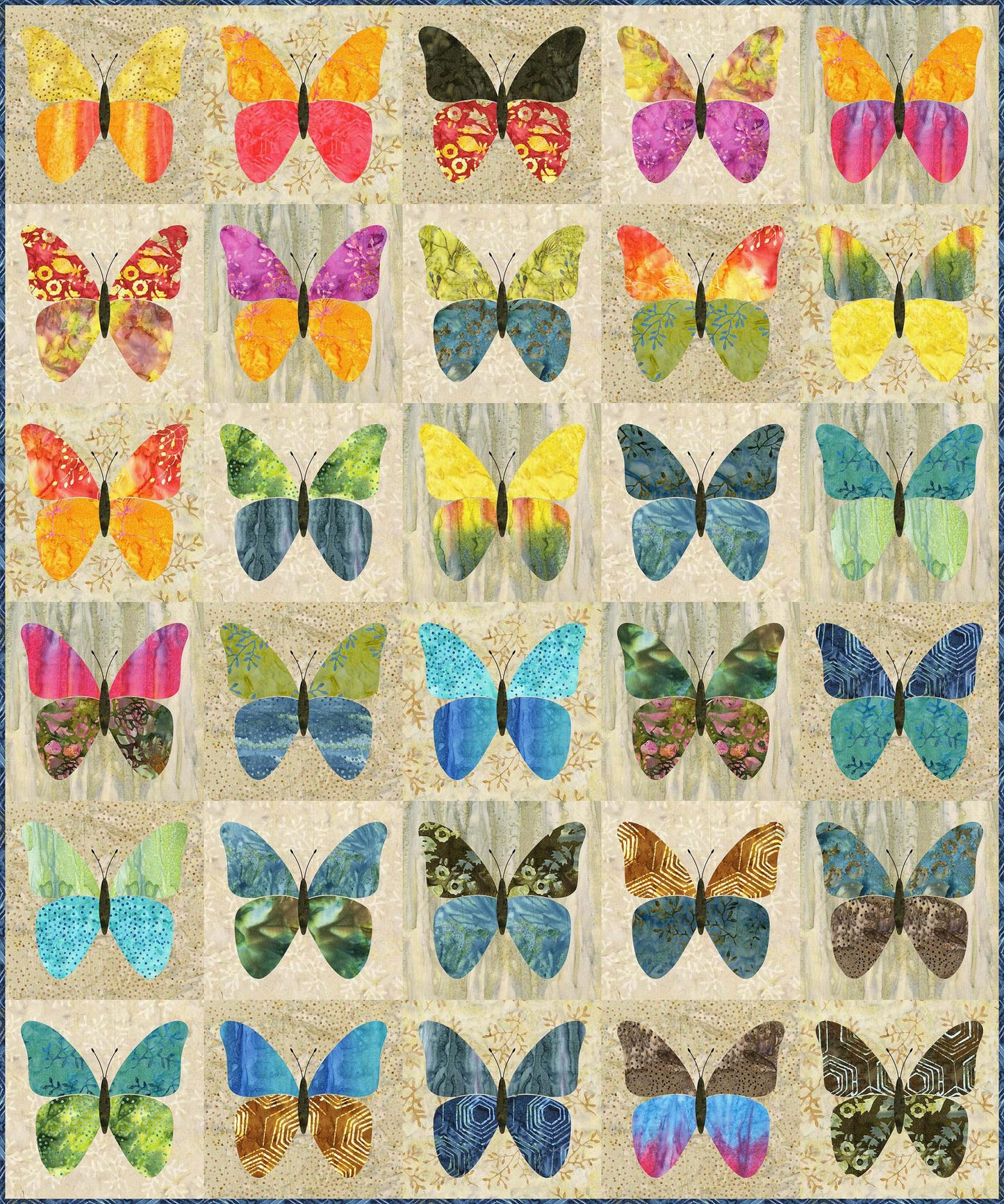 Butterflies Applique Quilt Pattern  by Edyta Sitar for Laundry Basket Quilts