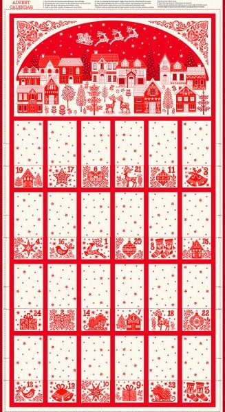 Scandi Advent Calendar Panel by Makower - Fold up