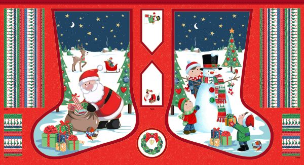 Large Santa Stocking by Makower