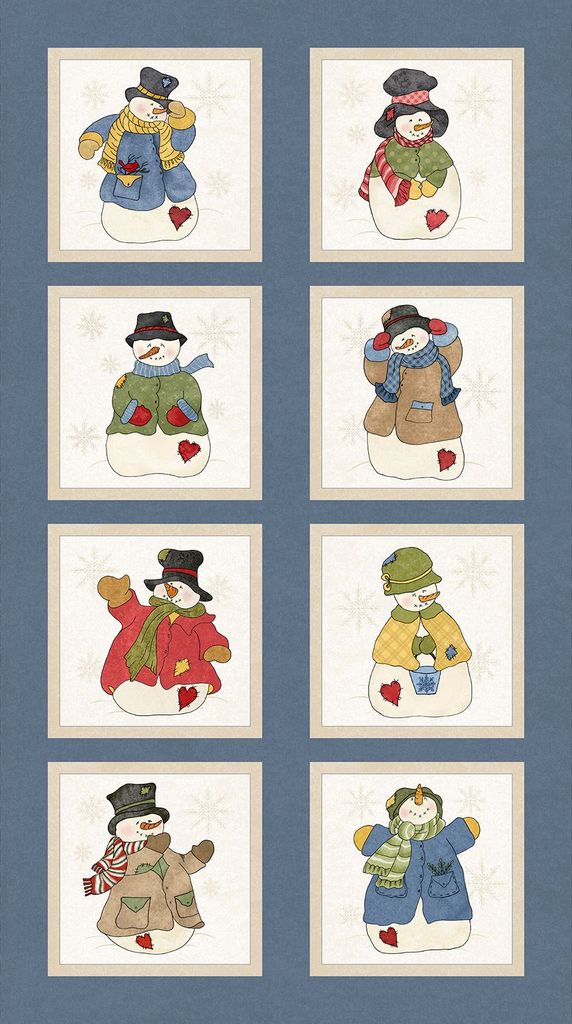 Friends and Flakes  Panel by PATRICIA SANABRIA-FRIEDERICH for Marcus Fabrics