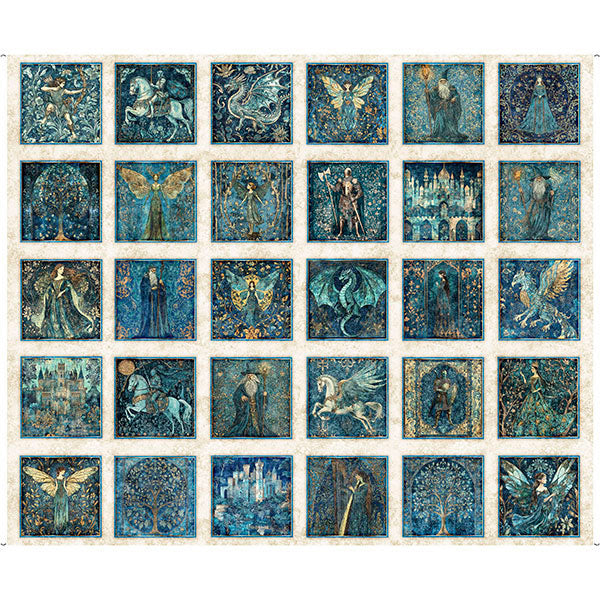 Folklore  by QT Fabrics    Medieval Patches Small - Panel