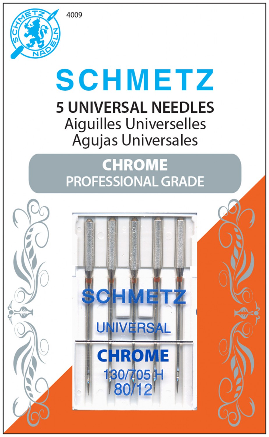 Schmetz Universal Machine Needles - Chrome 80/12 4009
