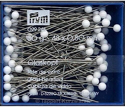 Prym Glass-Headed Pins - 30mm x 0.80mm   029 248
